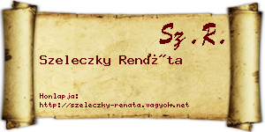 Szeleczky Renáta névjegykártya