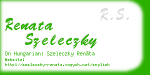 renata szeleczky business card